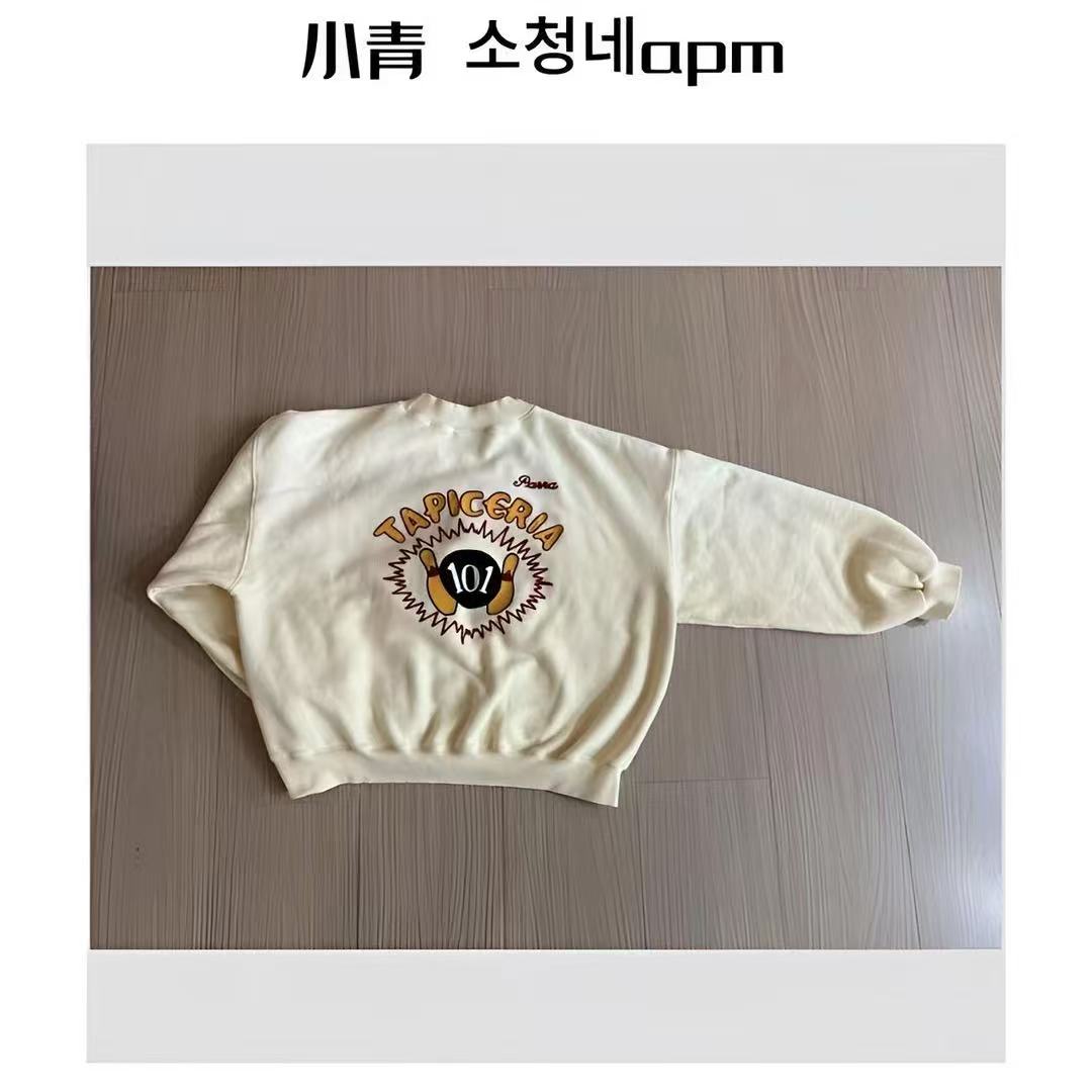 韩国东大门 公鸡/后背101号保龄球拉绒卫衣外套【拉绒!拉绒!】