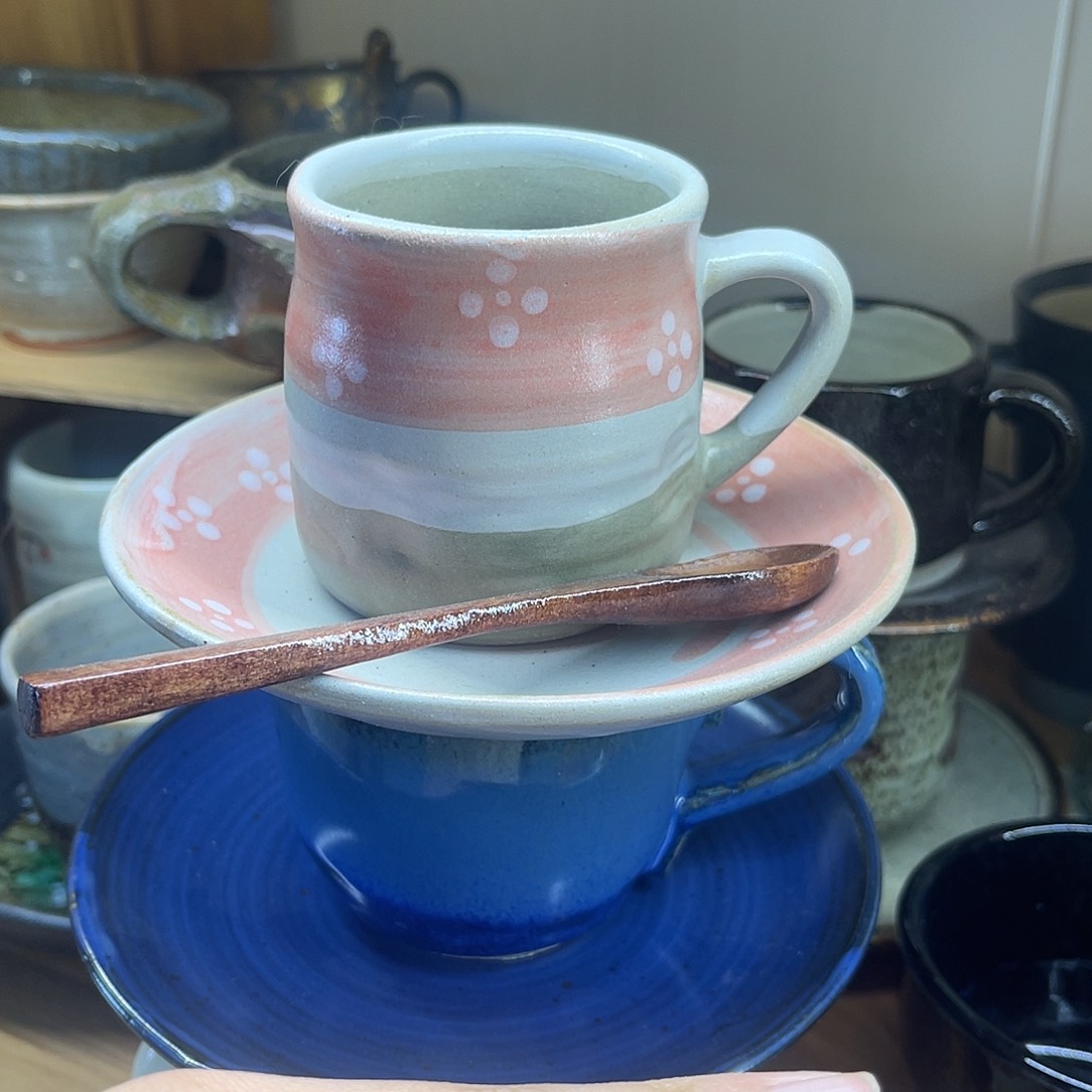 瓷片粉樱花咖啡杯