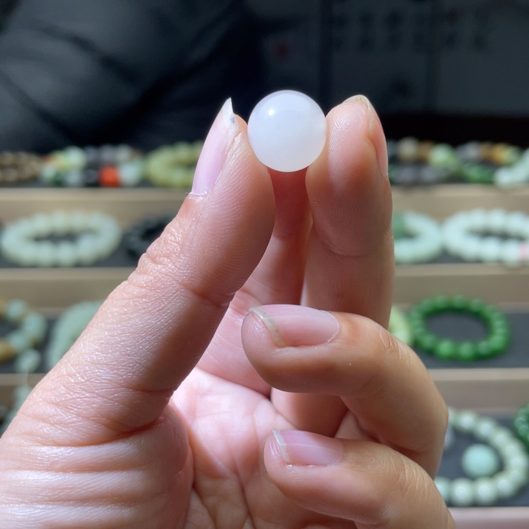 和田玉手链未镶嵌单珠12