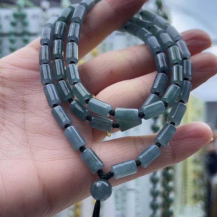 翡翠未镶嵌颈饰珠链