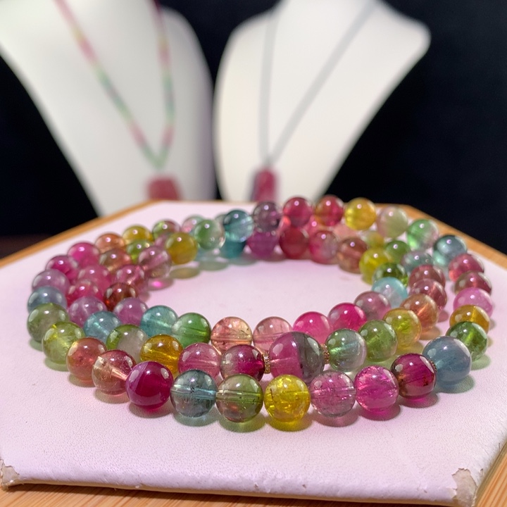 双色碧玺手链未镶嵌