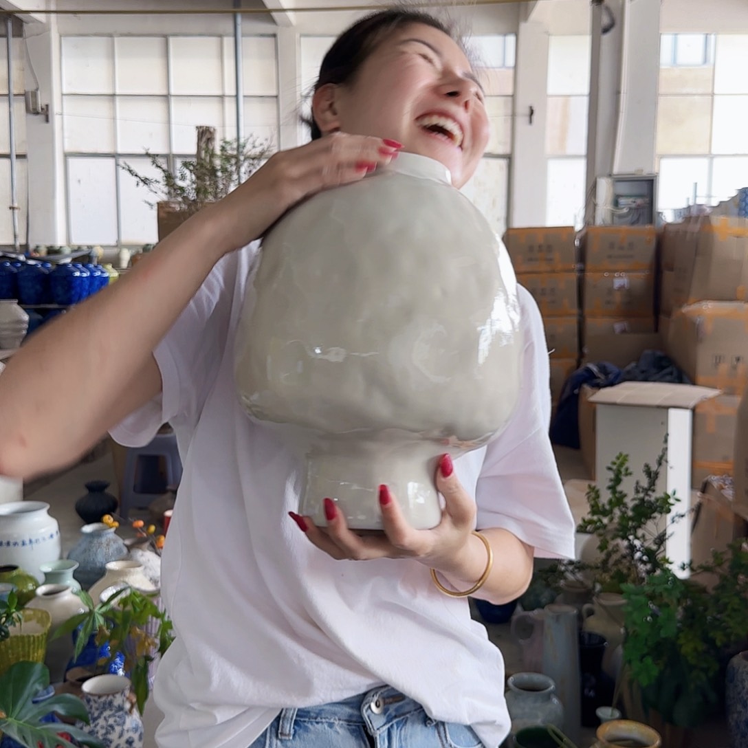 景德镇陶瓷花瓶高31口10