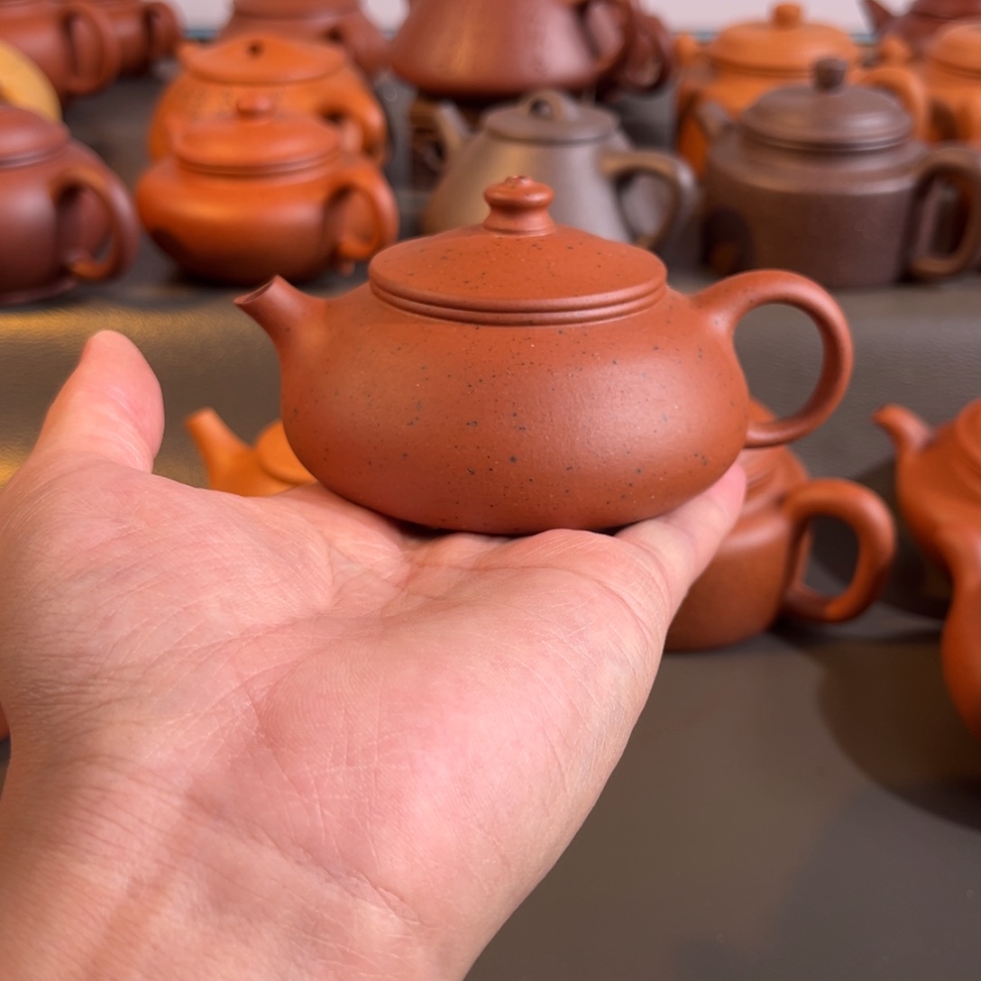 茶壶紫砂微瑕半手寒江壶壶