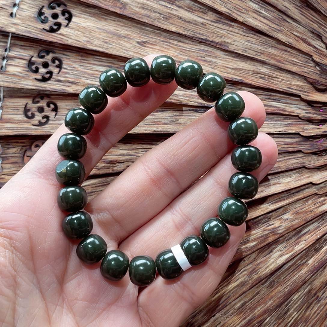 和田玉手串未镶嵌9.10老型