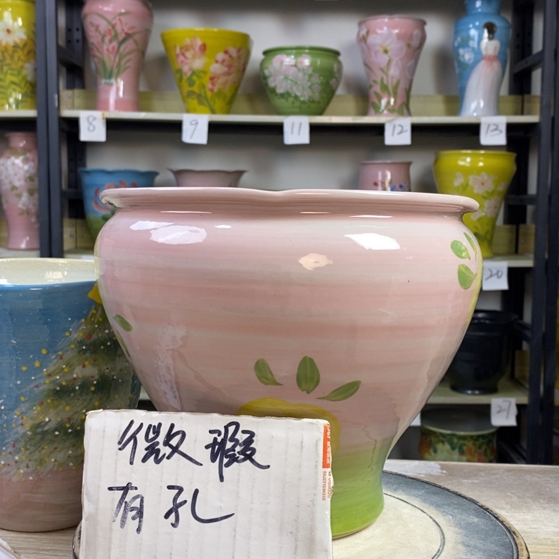 景德镇手工手绘陶瓷花盆