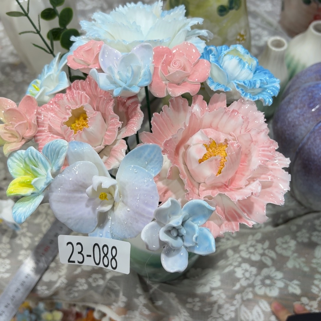 陶瓷花，拍满20发货，退款拉黑，2388