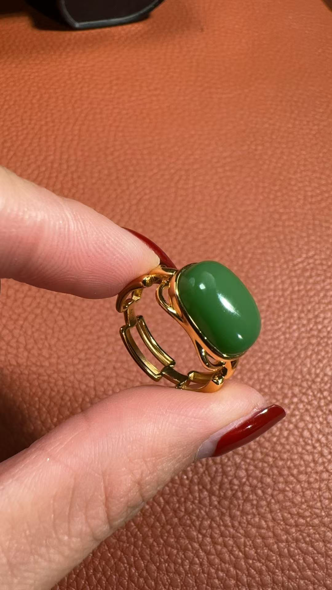 新疆和田玉 碧玉戒指