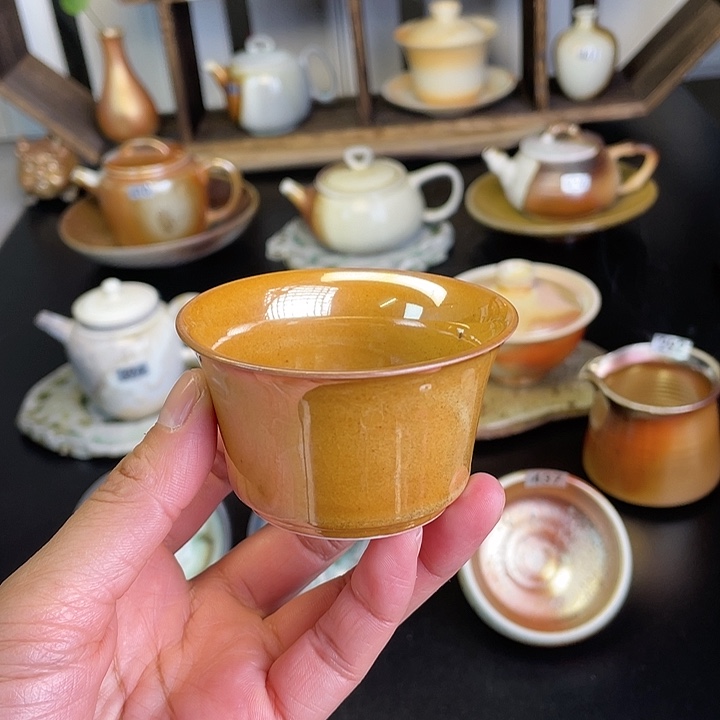 燃薪柴烧茶器志野杯