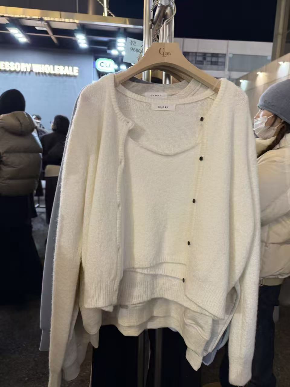 韩国东大门正品女装时尚纯色针织开衫121307（NO退NO换）