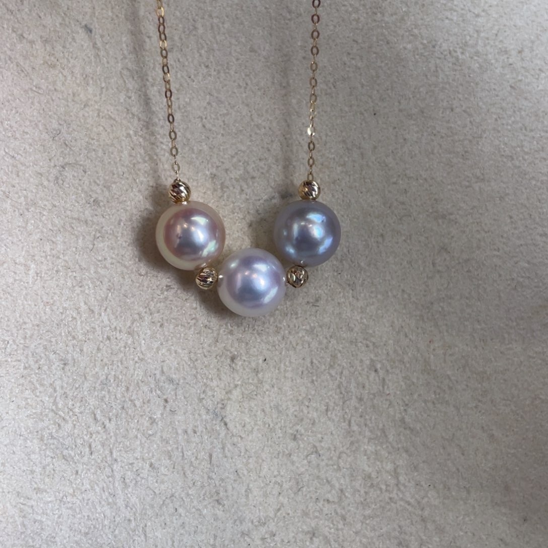 海水珍珠18K金镶嵌项链