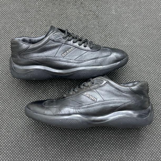 95新 Prada/普拉达 39.5码 25cm 普拉达 黑色 侧标logo 运动鞋