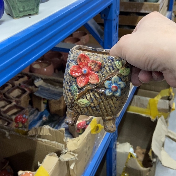 陶瓷花盆单场满9.9发7*9.5