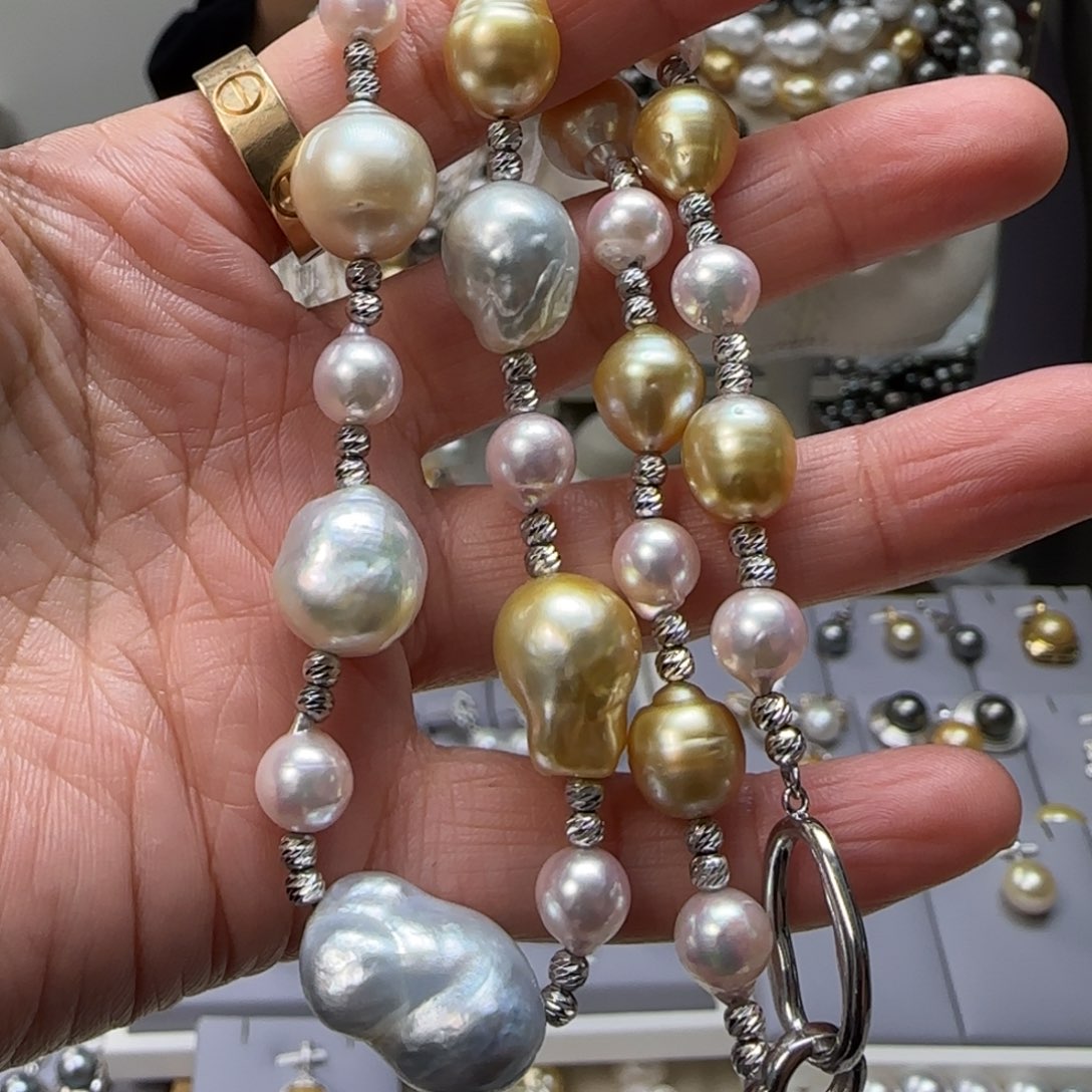 海水珍珠颈饰银S925镶嵌