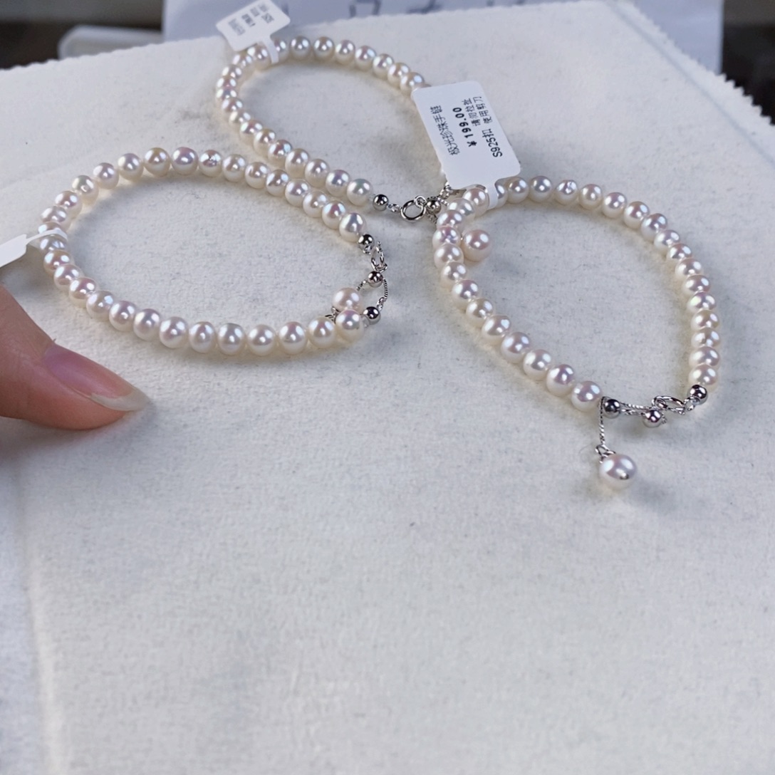 淡水珍珠手绳银S925镶嵌