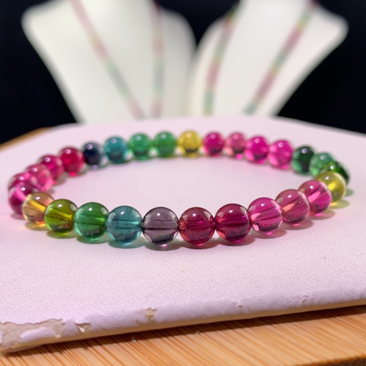 双色碧玺手链未镶嵌✨****