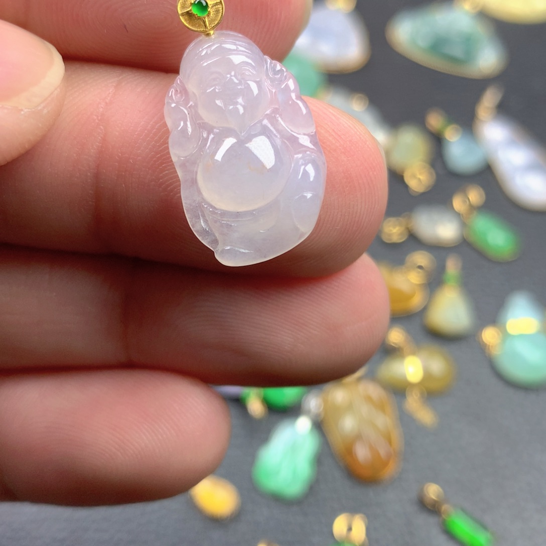 【闪购商品】颈饰18K金镶嵌翡翠翡翠