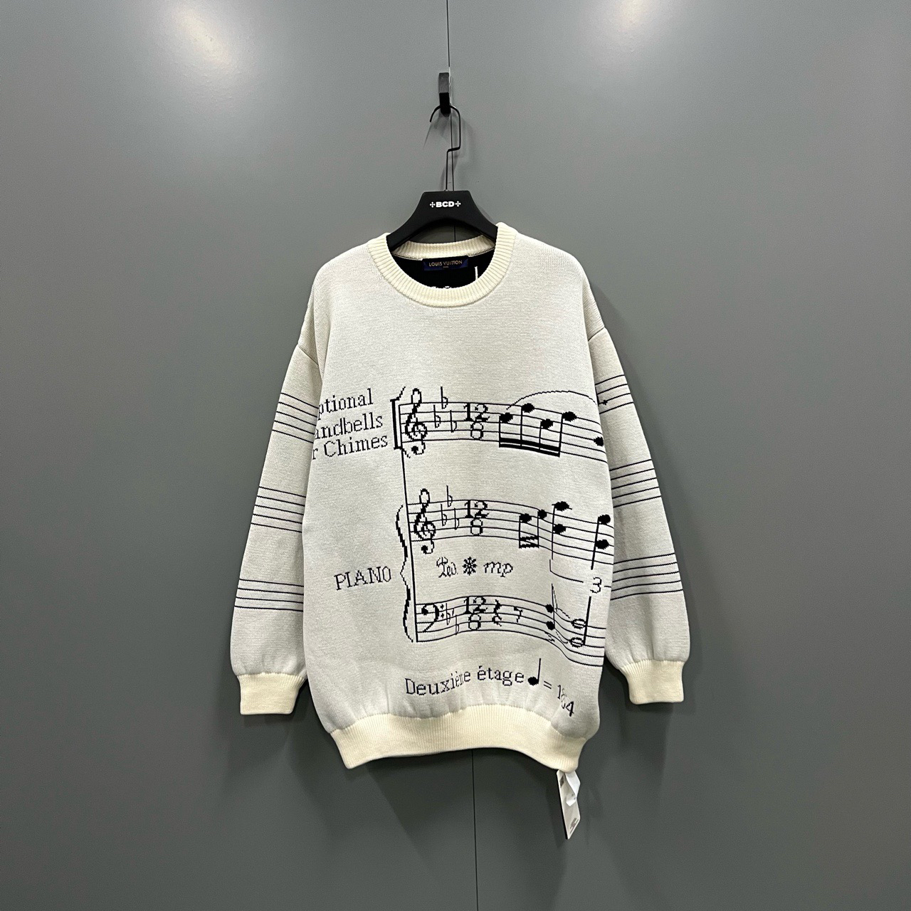 （jp）114 【XP】Louis Vuitton lv 提花乐谱图案针织衫 XL码/95新