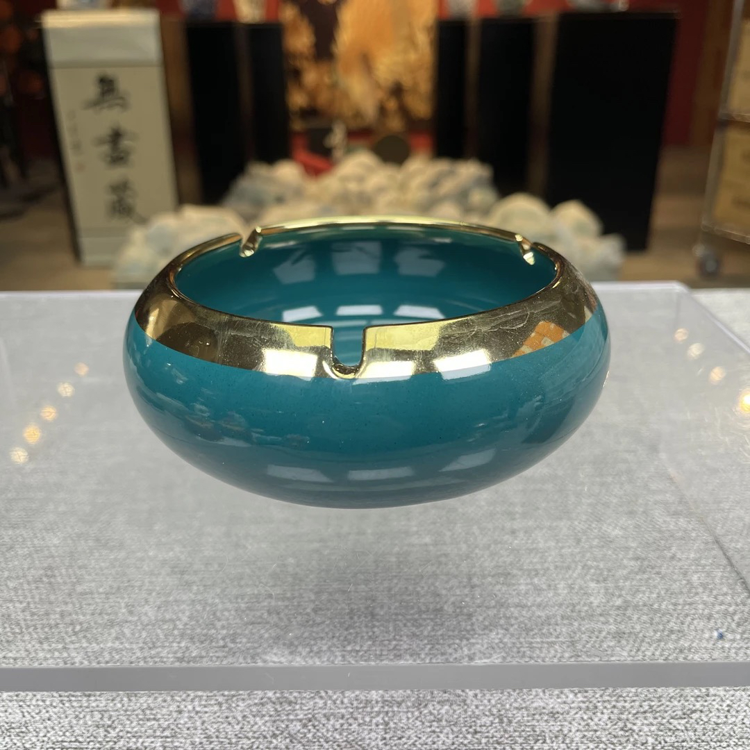 高端茶具墨绿烟灰缸