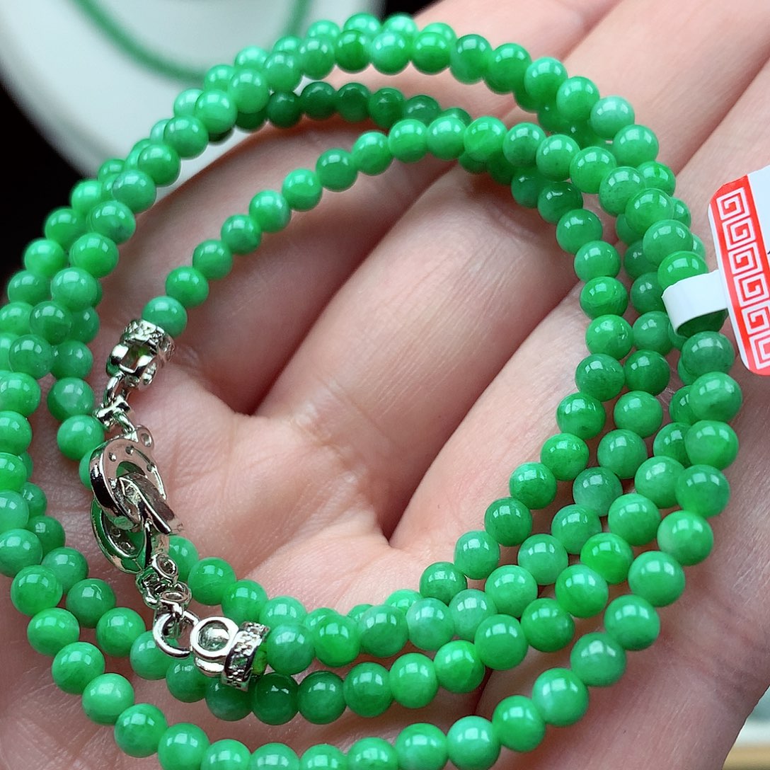 翡翠未镶嵌毛衣链