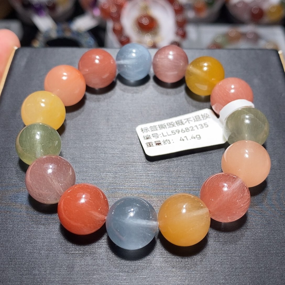 手链水晶未镶嵌F彩兔毛12.6