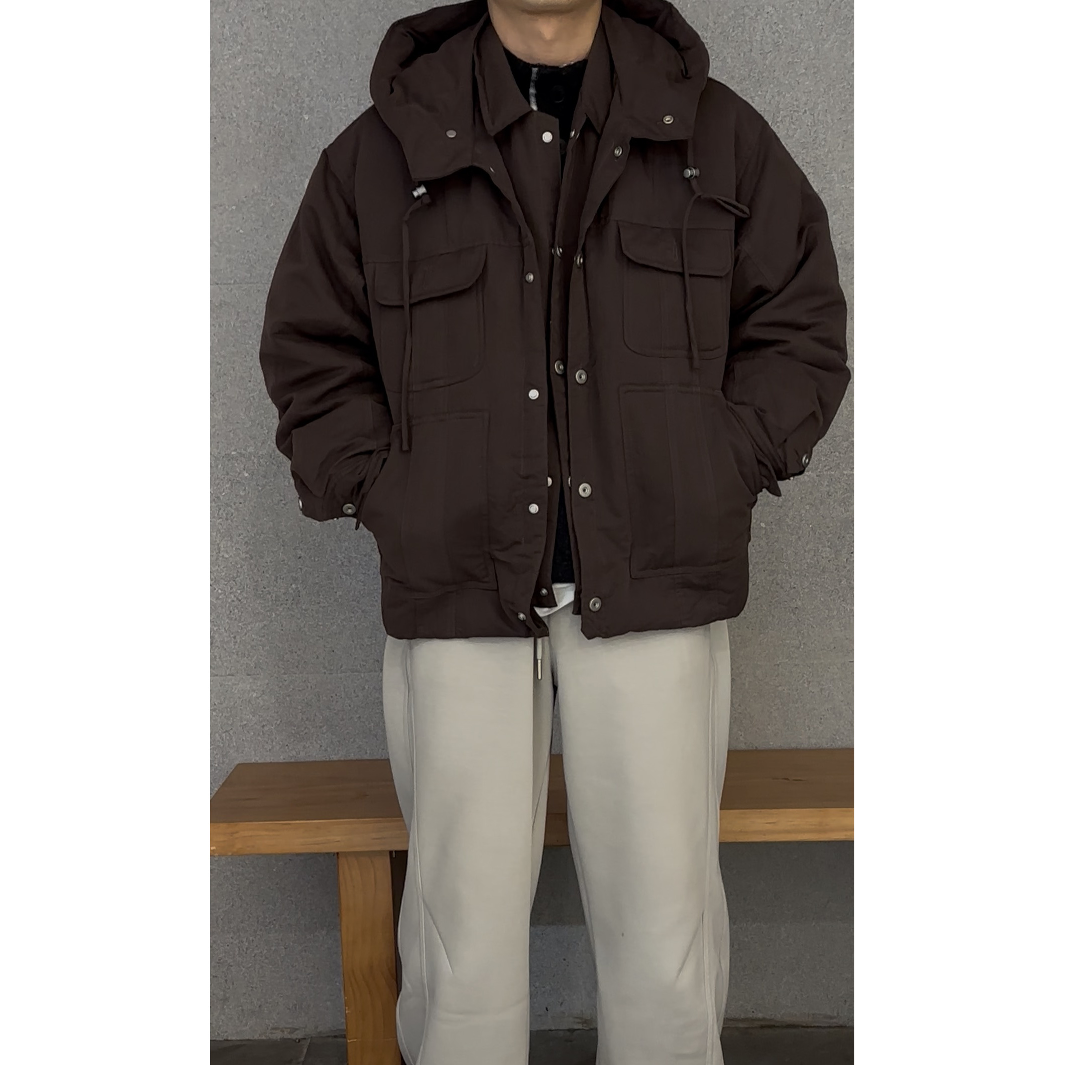 2025冬季新款连帽90鸭绒羽绒服41002简单休闲百搭日常男