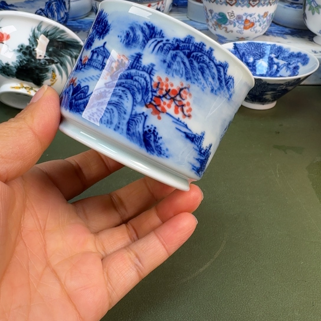 陶景德镇纯手绘茶具圆圆240