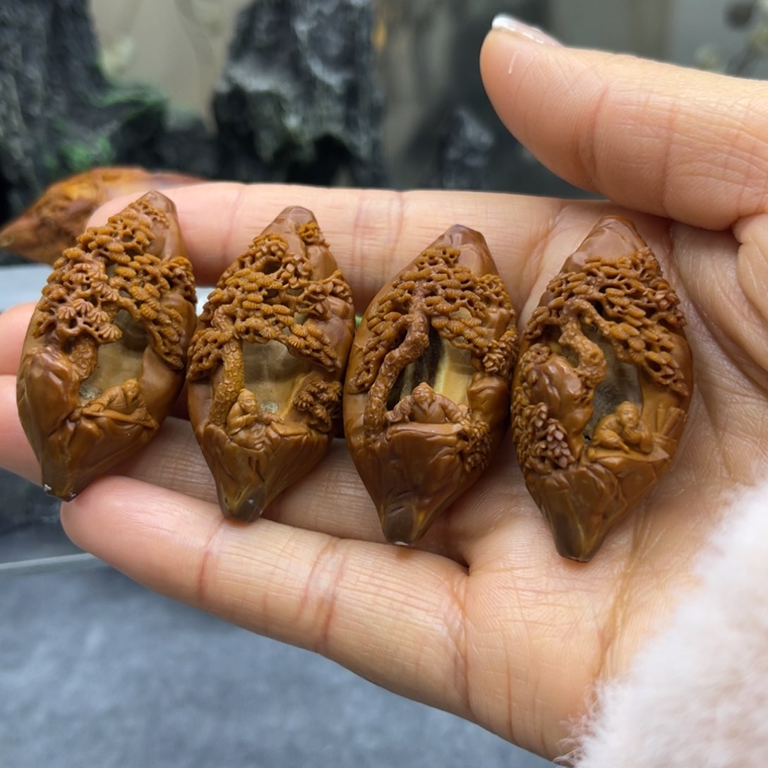 吊坠橄榄核琴棋书画