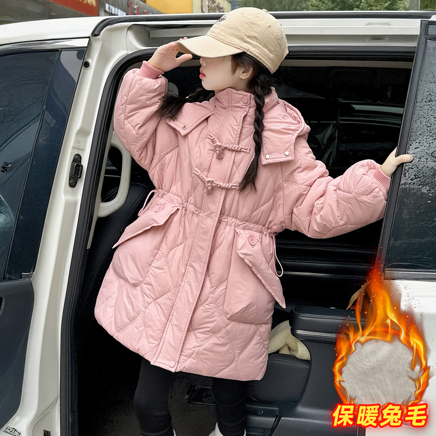 女童棉衣2026新款儿童大童冬季棉服加厚棉袄冬装本命年红色拜年服