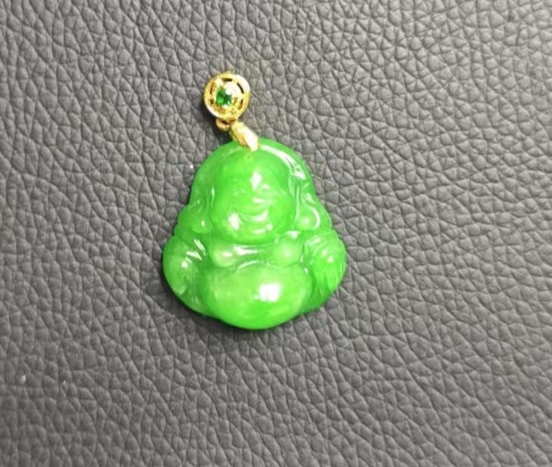 翡翠佛公吊坠H324