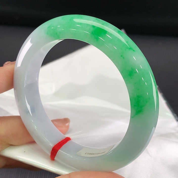 翡翠未镶嵌手镯正圈58-59