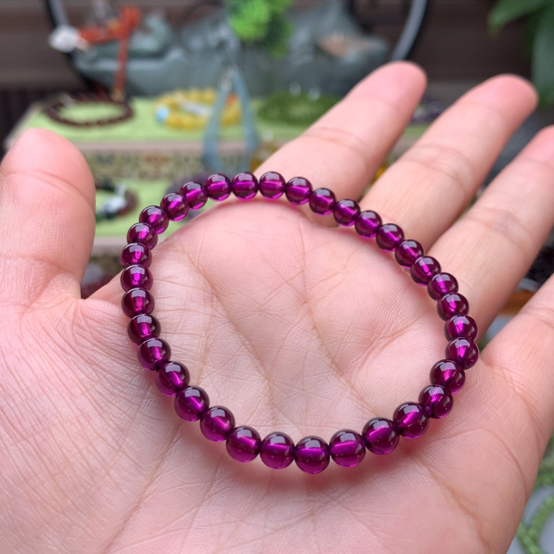 石榴石手串未镶嵌手串5.5