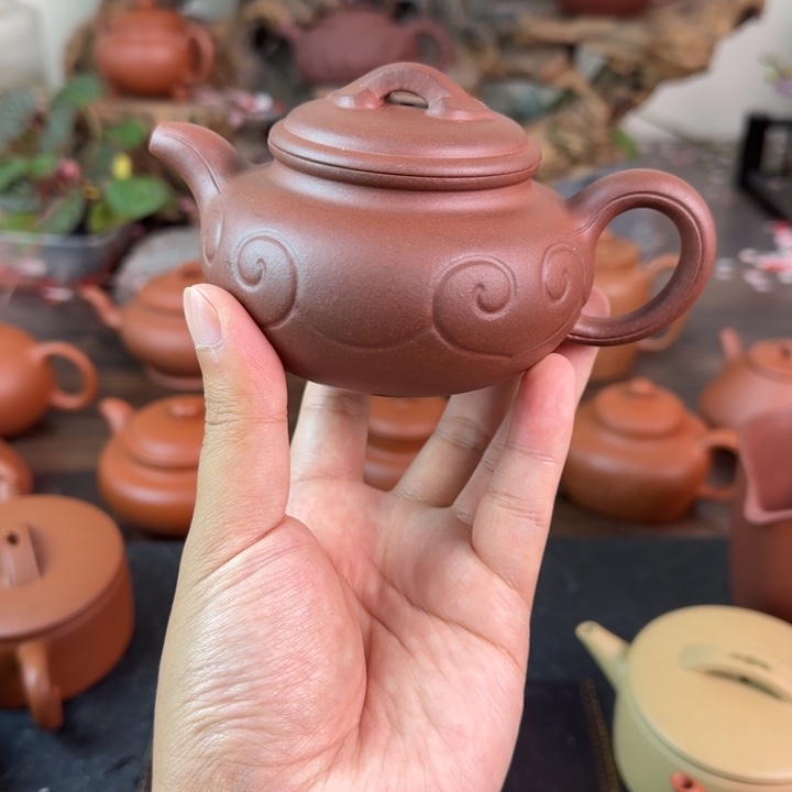 紫砂茶壶没**o紫砂壶 如意仿古 底槽清