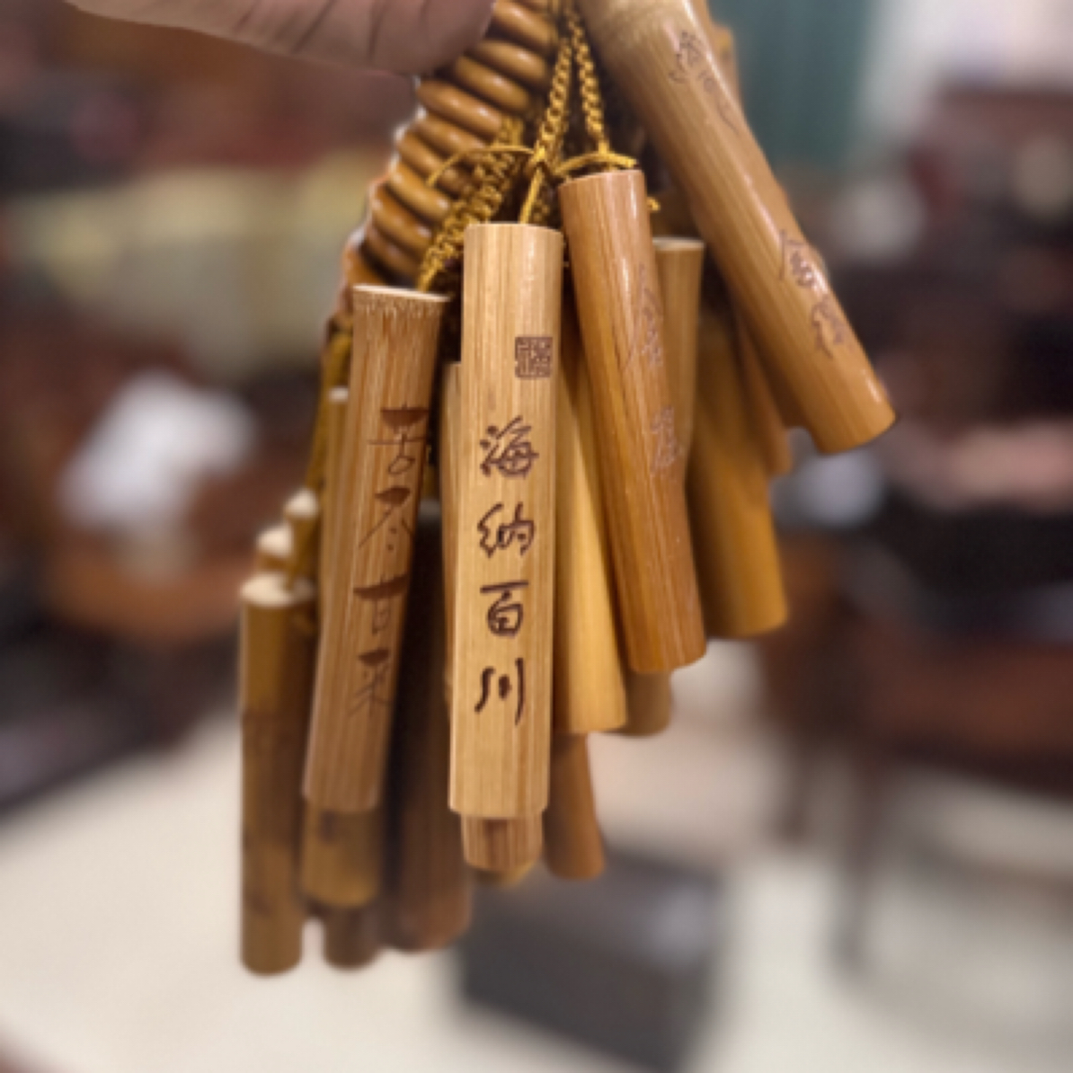 实心玉竹高密老料竹雕文玩手把件随身挂件
