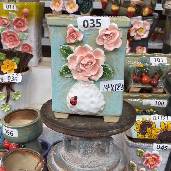 紫砂花盆粗陶材质多肉花盆