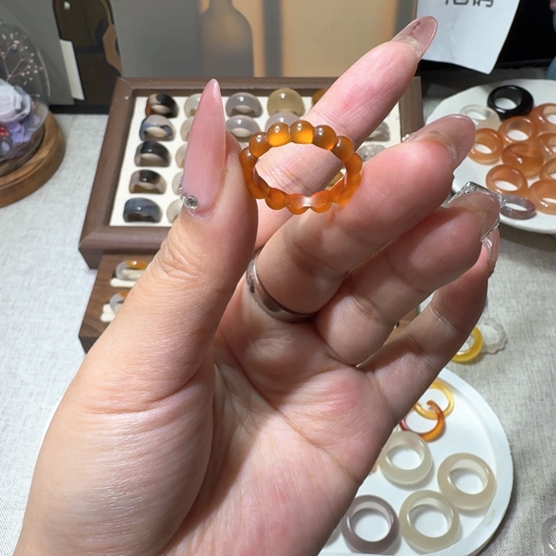 未镶嵌戒指玛瑙/玉髓456港13