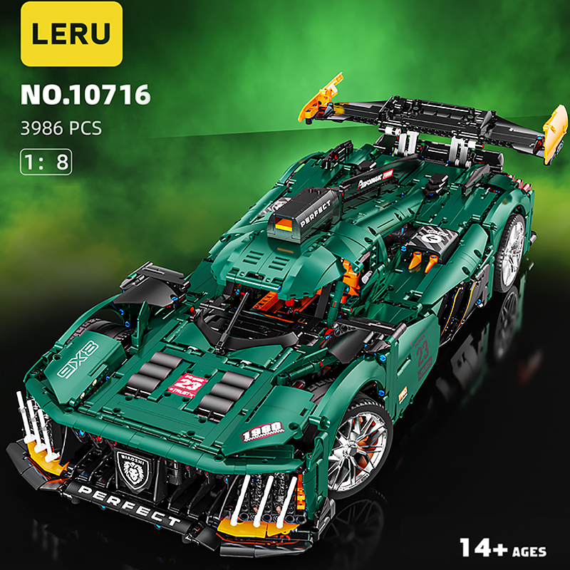 积木跑车系列玩具赛车高难度拼装积木汽车模型拼装精美礼盒