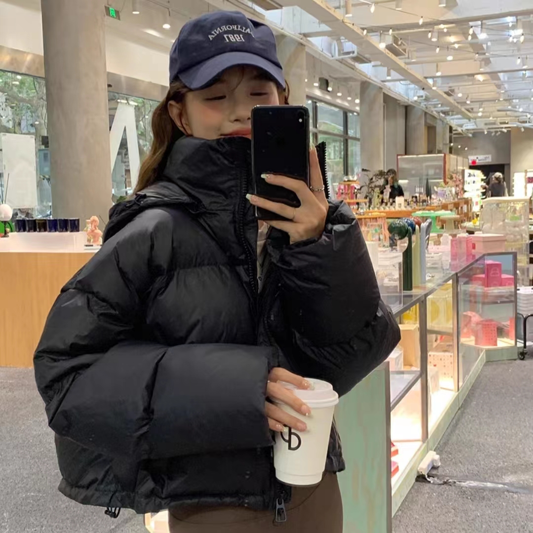 MM3-韩版简约爆款可拆卸帽纯色羽绒服女-F818