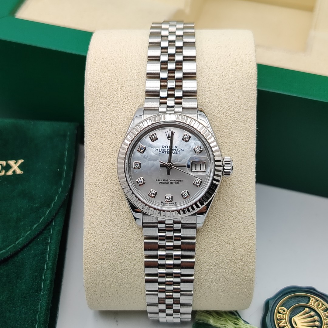 99新 Rolex/劳力士 日志系列279174/28mm/白贝母/自动/女表/全套