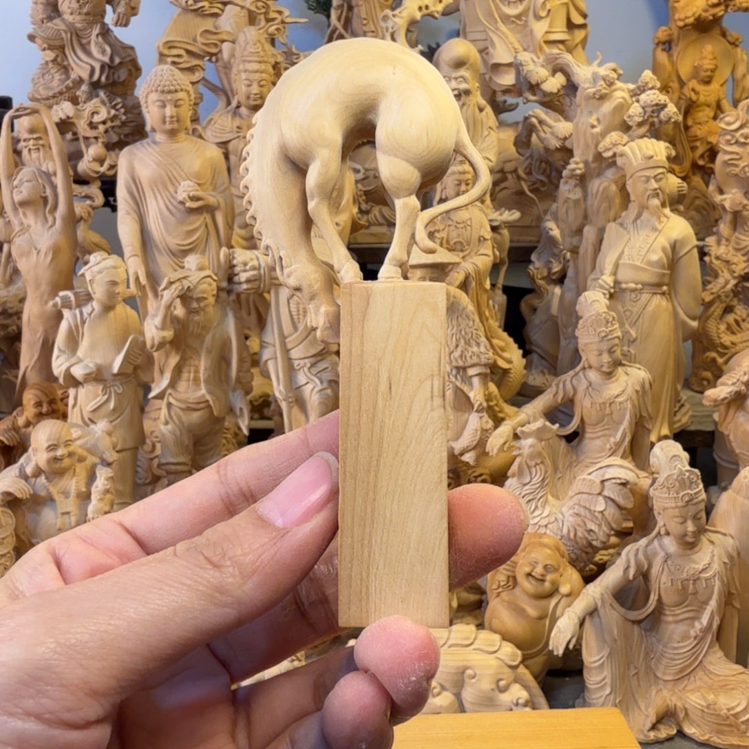 醉***人黄杨木小叶黄杨木马印章