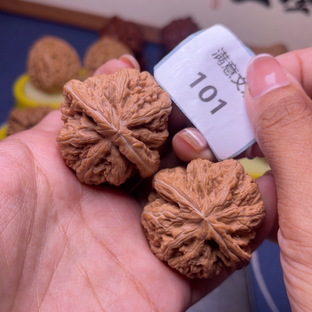 吊坠文玩核桃41全品边肚同尺粗筋101
