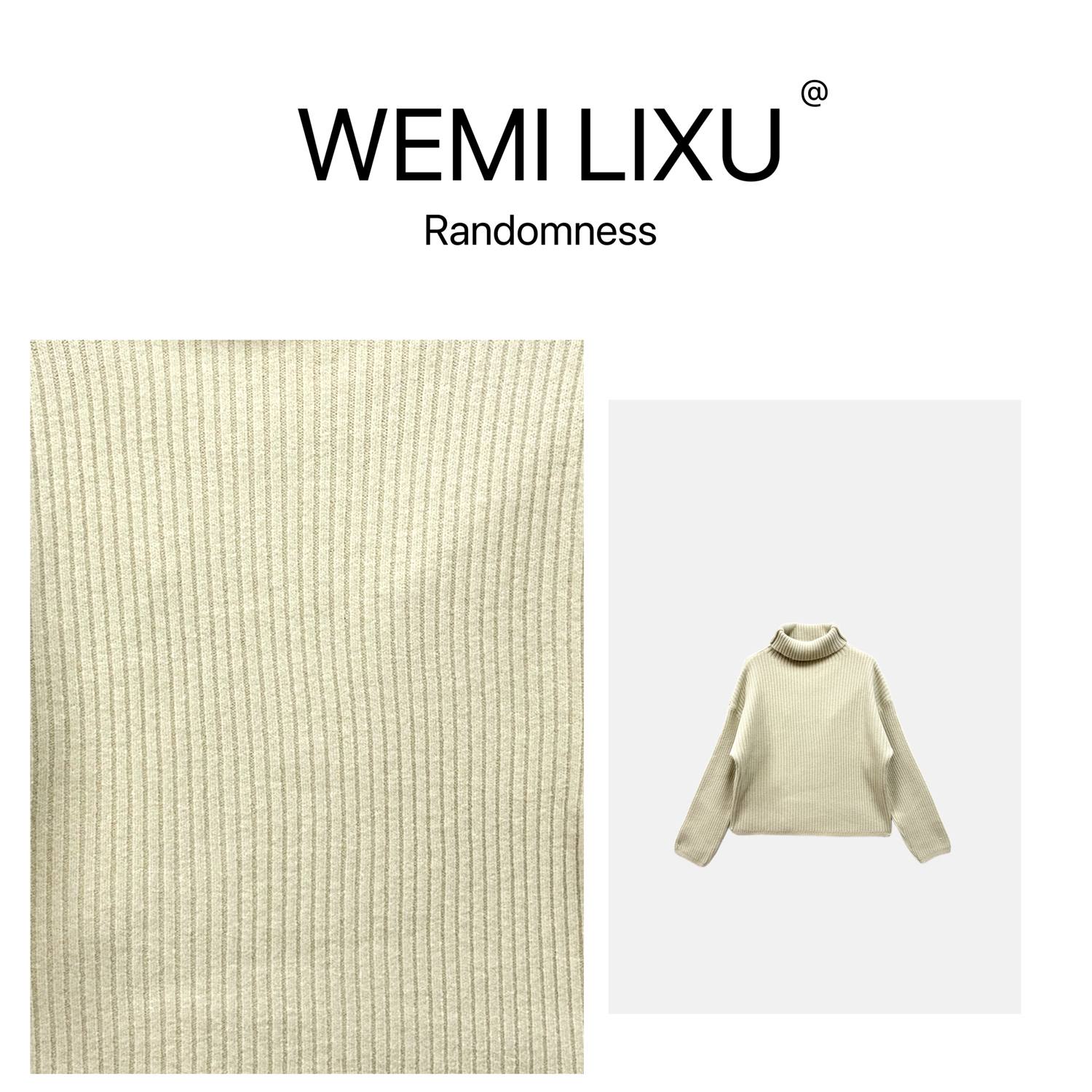 WEMI LIXU“浪漫屋“冬季时尚百搭女装高领长袖针织衫遮肉显瘦3307