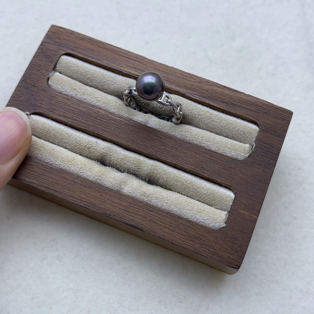 海水珍珠戒圈银S925镶嵌