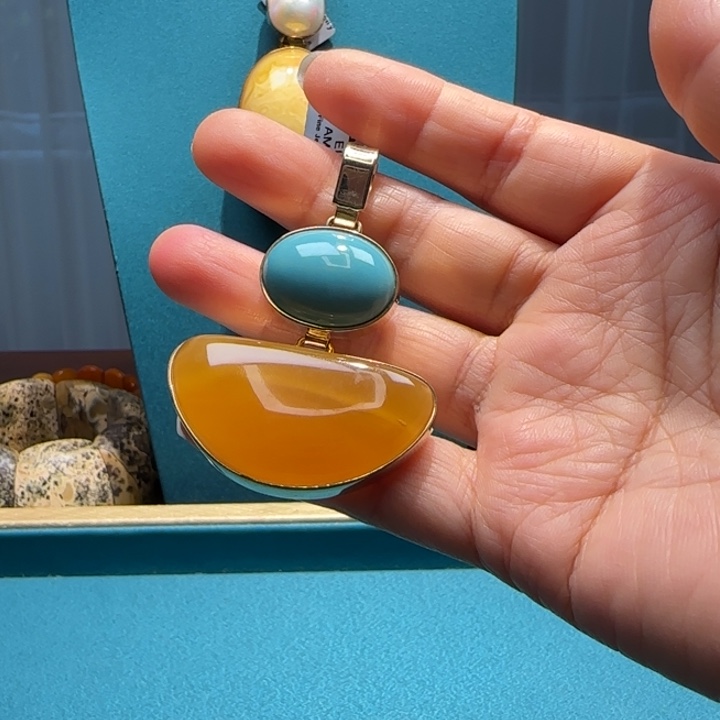 琥珀未镶嵌颈饰波兰设计款琥珀蜜蜡