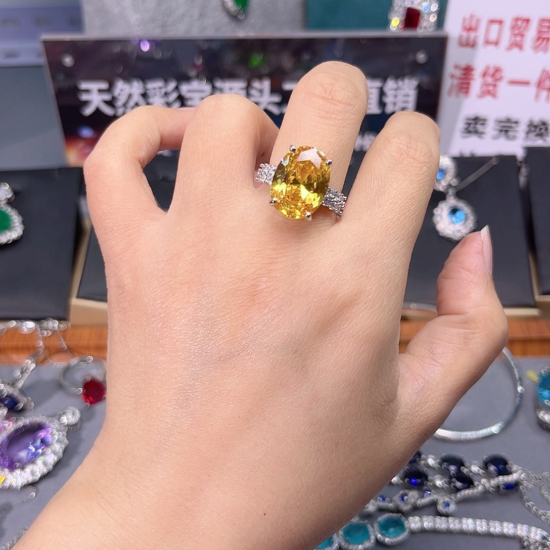 蓝宝石颈饰银S925镶嵌m 76