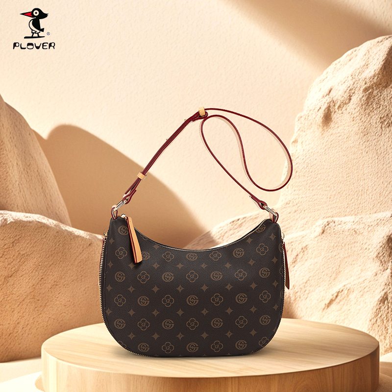 PLOVER椭圆形单肩耐刮斜挎包肩包印花春夏休闲小众时尚女包