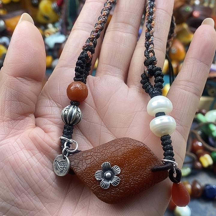 蜜蜡未镶嵌项链项链