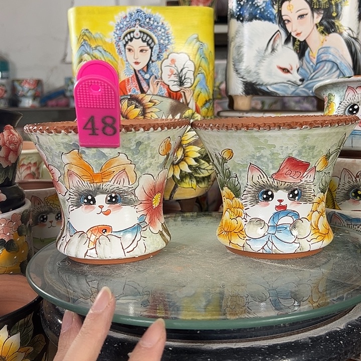 景德镇手绘花盆性价比超高