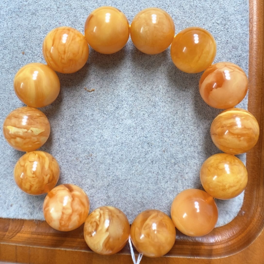琥珀手串未镶嵌蜜蜡手串