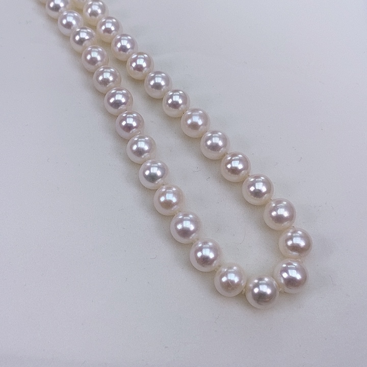 淡水珍珠颈饰银S925镶嵌9.7-10.7无核正圆极强光项链