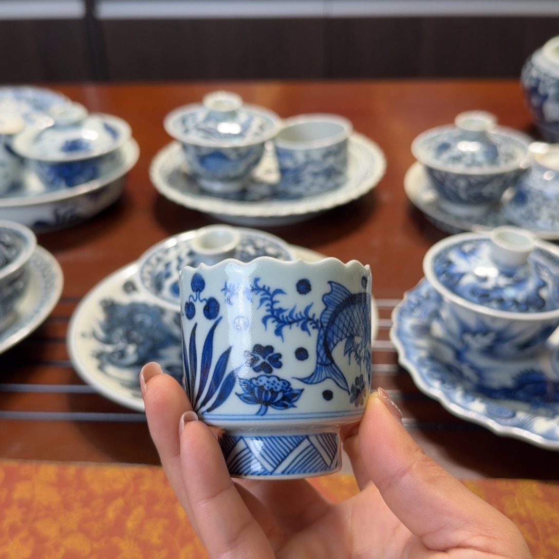 景德镇手工手绘茶具微瑕